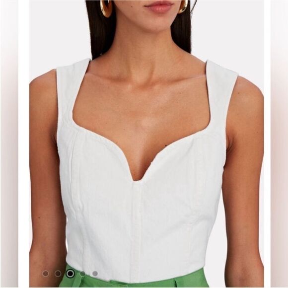 Mara Hoffman Tops - Mara Hoffman NWT Cropped Corset Milla Denim Top
Size 8 MSRP $350